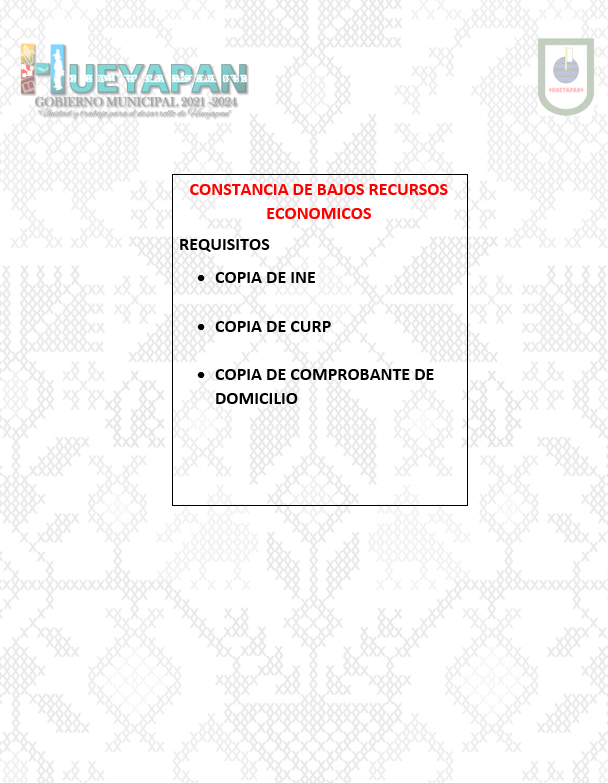 Requisitos para constancia